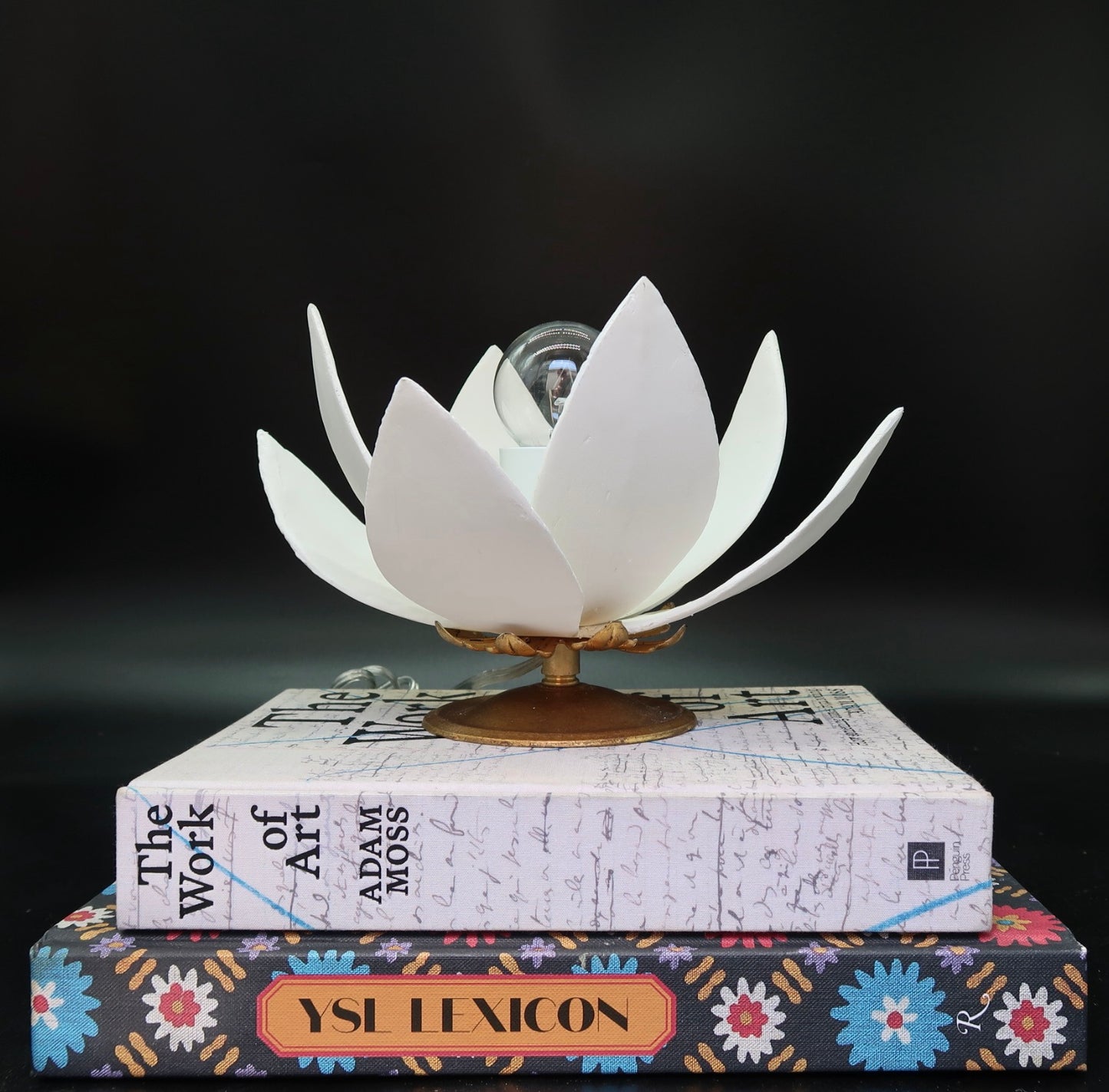 Handmade Plaster Flower Table Lamp