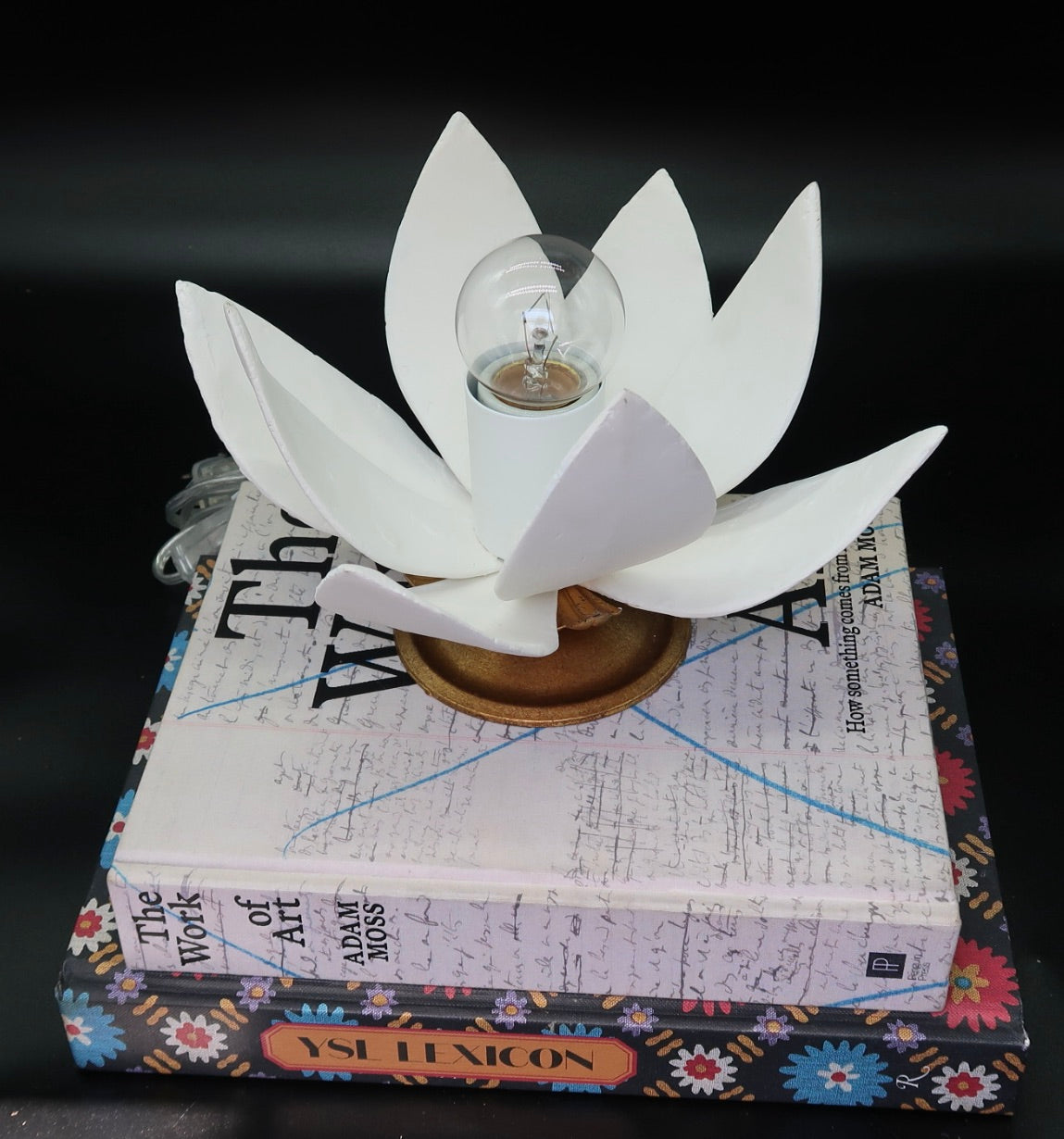 Handmade Plaster Flower Table Lamp
