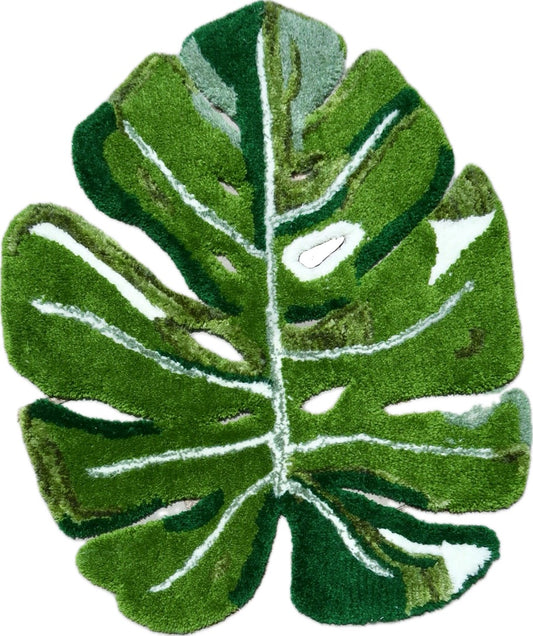 Hand Tufted Monstera Leaf Rug