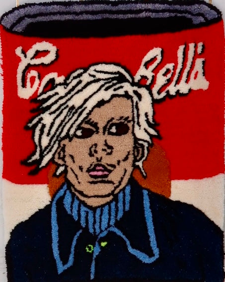 Hand Tufted Andy Warhol Soup Can Rug