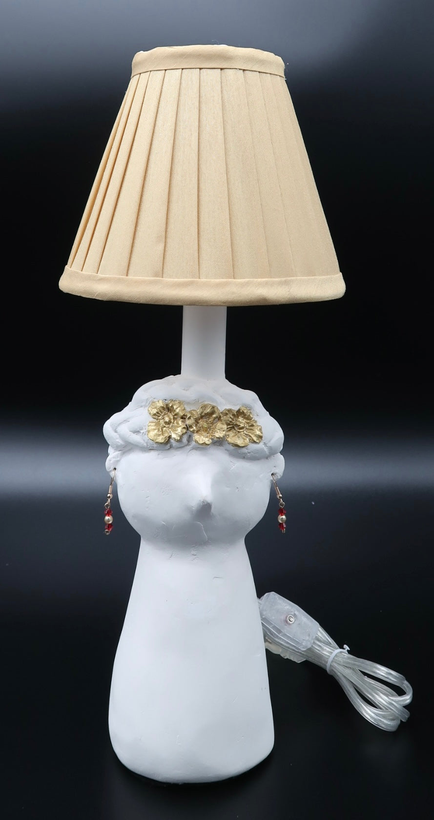 Handmade Plaster Lady Lamp