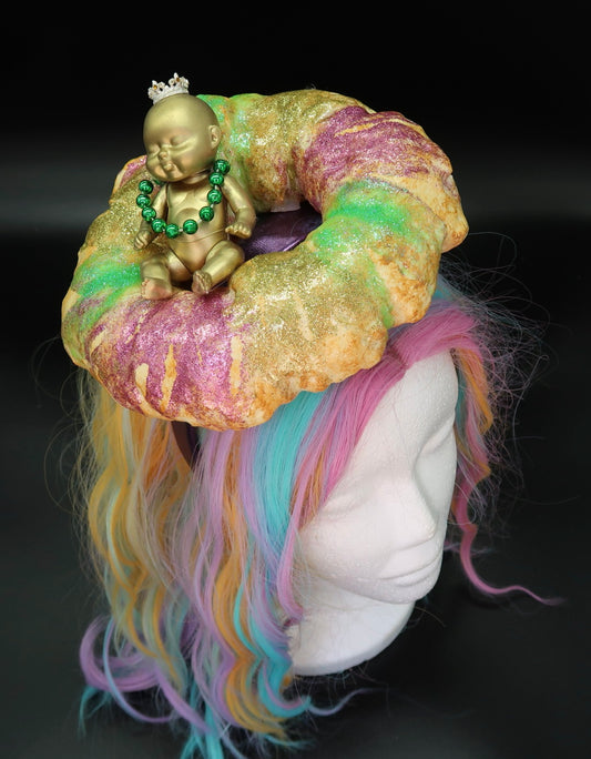 Handmade King Cake Baby Headpiece